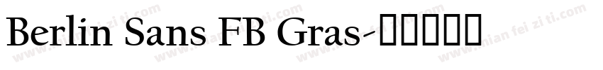 Berlin Sans FB Gras字体转换
